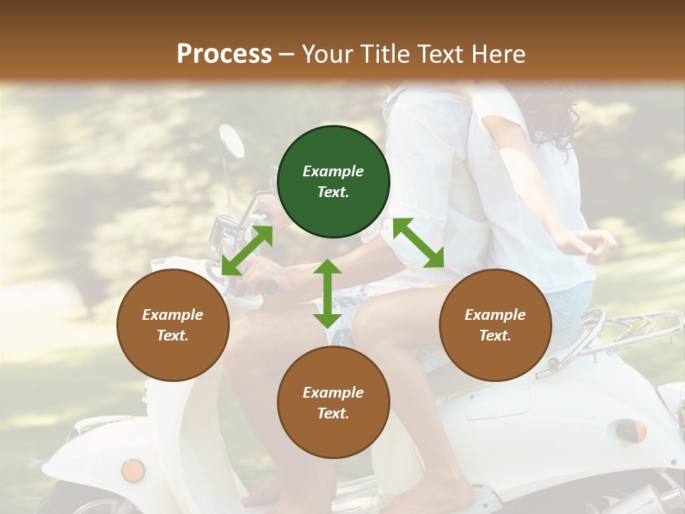 A Man And A Woman Riding A Scooter PowerPoint Template