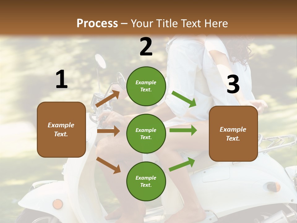 A Man And A Woman Riding A Scooter PowerPoint Template