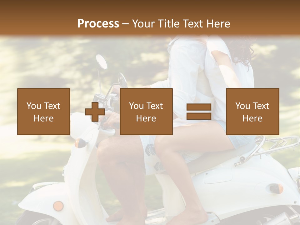 A Man And A Woman Riding A Scooter PowerPoint Template