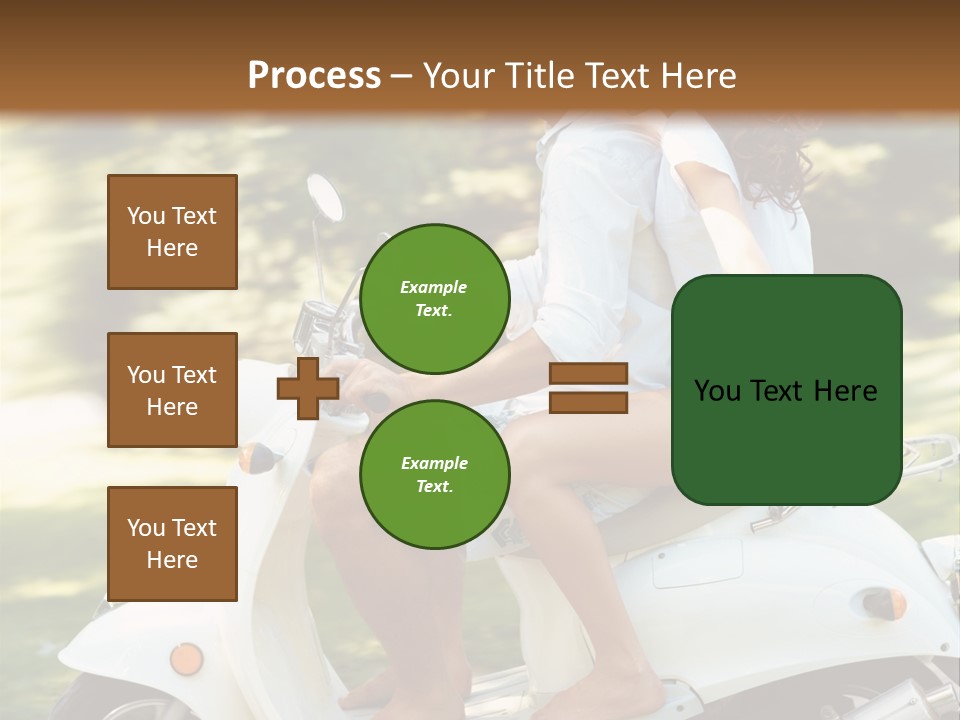 A Man And A Woman Riding A Scooter PowerPoint Template