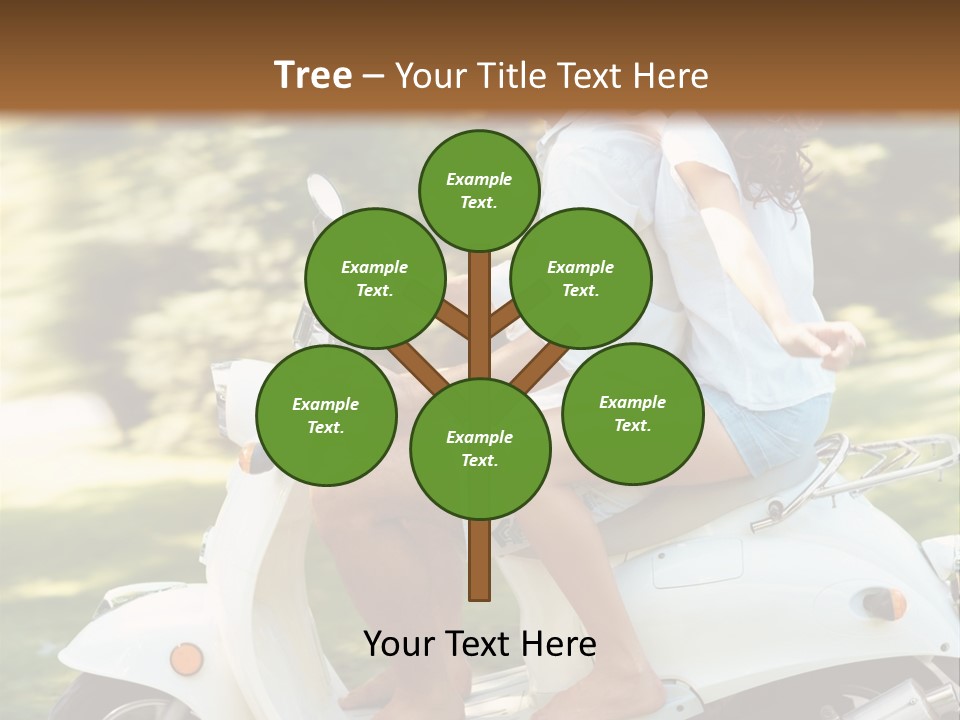 A Man And A Woman Riding A Scooter PowerPoint Template