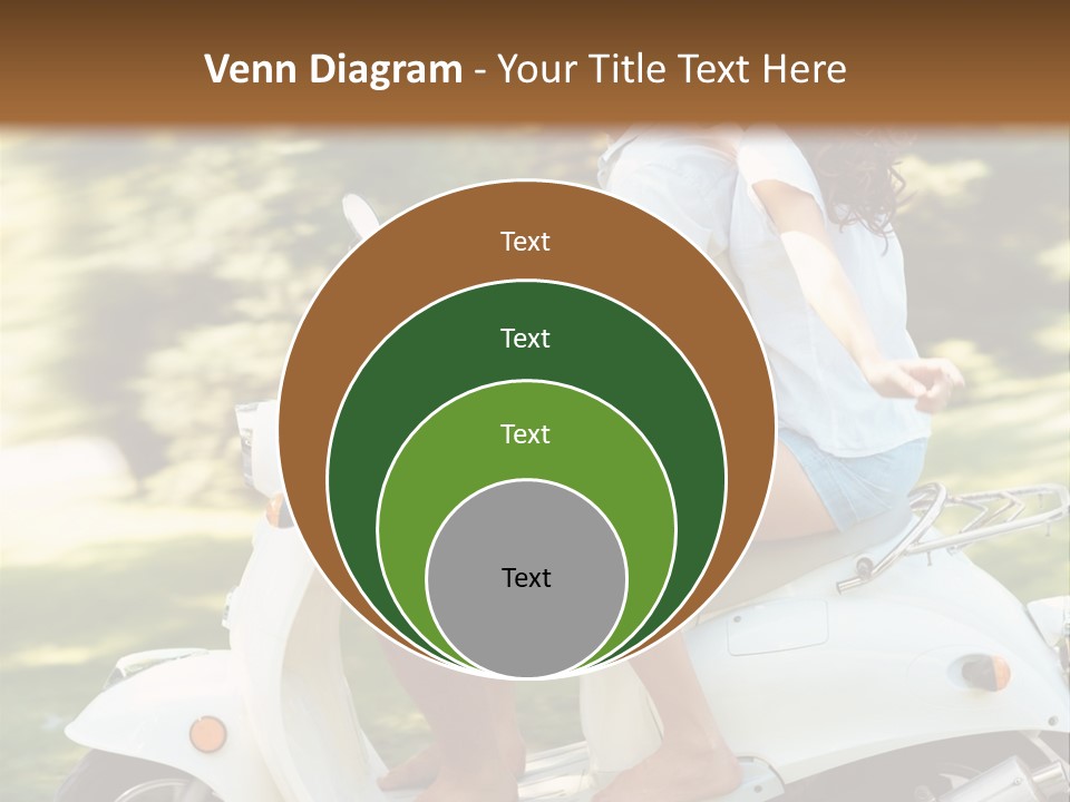 A Man And A Woman Riding A Scooter PowerPoint Template