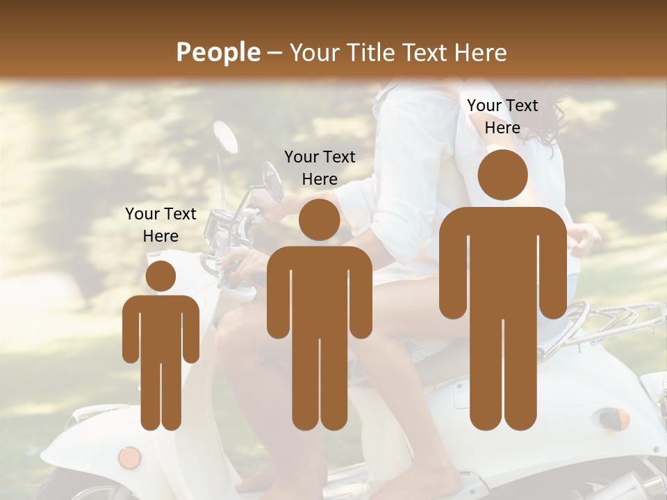 A Man And A Woman Riding A Scooter PowerPoint Template