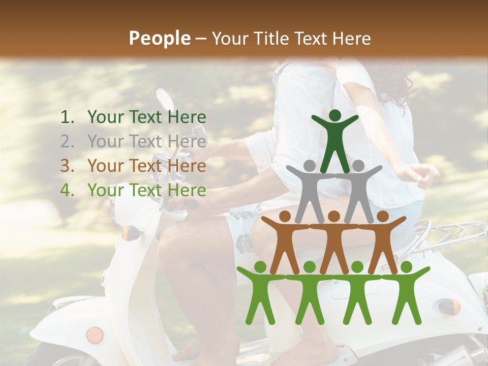A Man And A Woman Riding A Scooter PowerPoint Template
