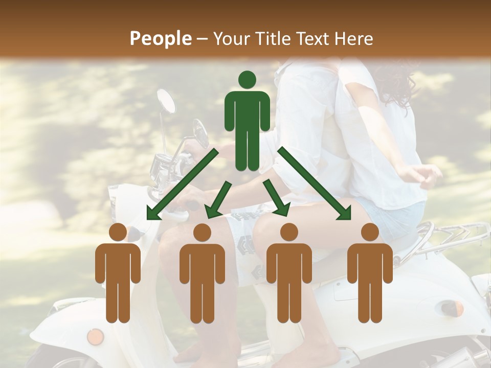 A Man And A Woman Riding A Scooter PowerPoint Template