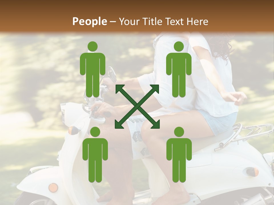 A Man And A Woman Riding A Scooter PowerPoint Template