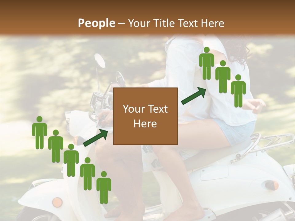 A Man And A Woman Riding A Scooter PowerPoint Template