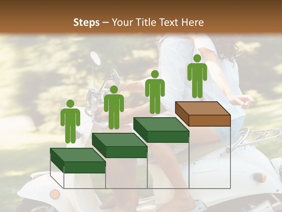 A Man And A Woman Riding A Scooter PowerPoint Template