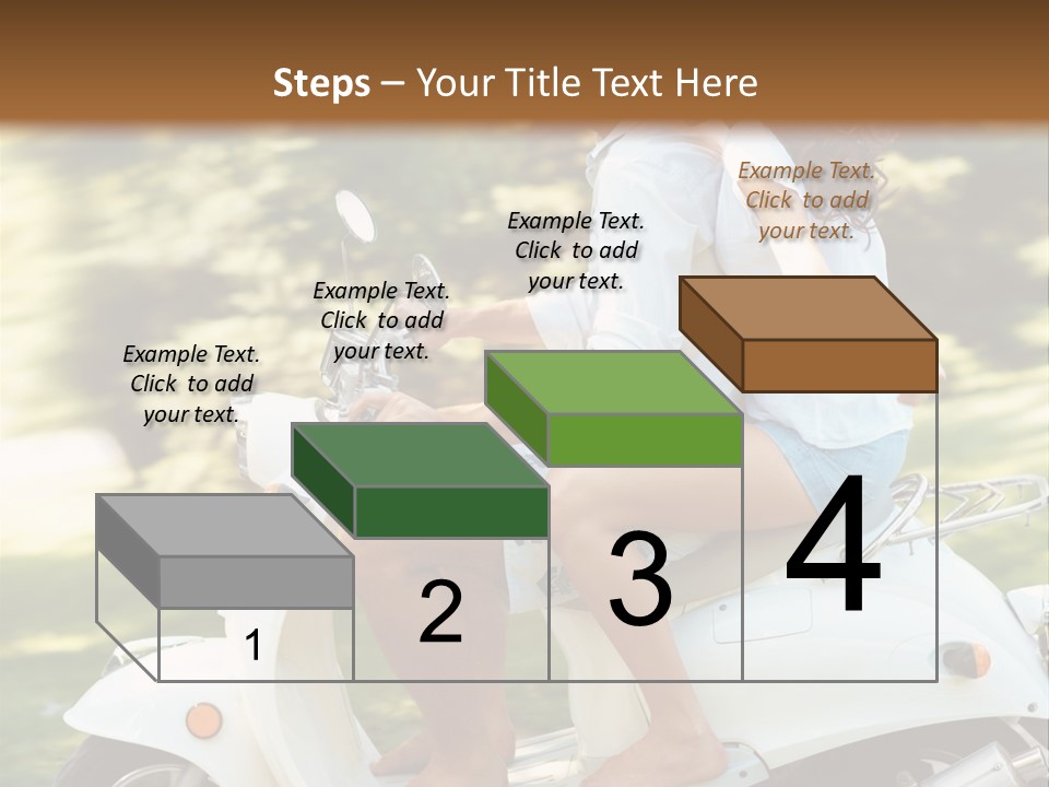 A Man And A Woman Riding A Scooter PowerPoint Template