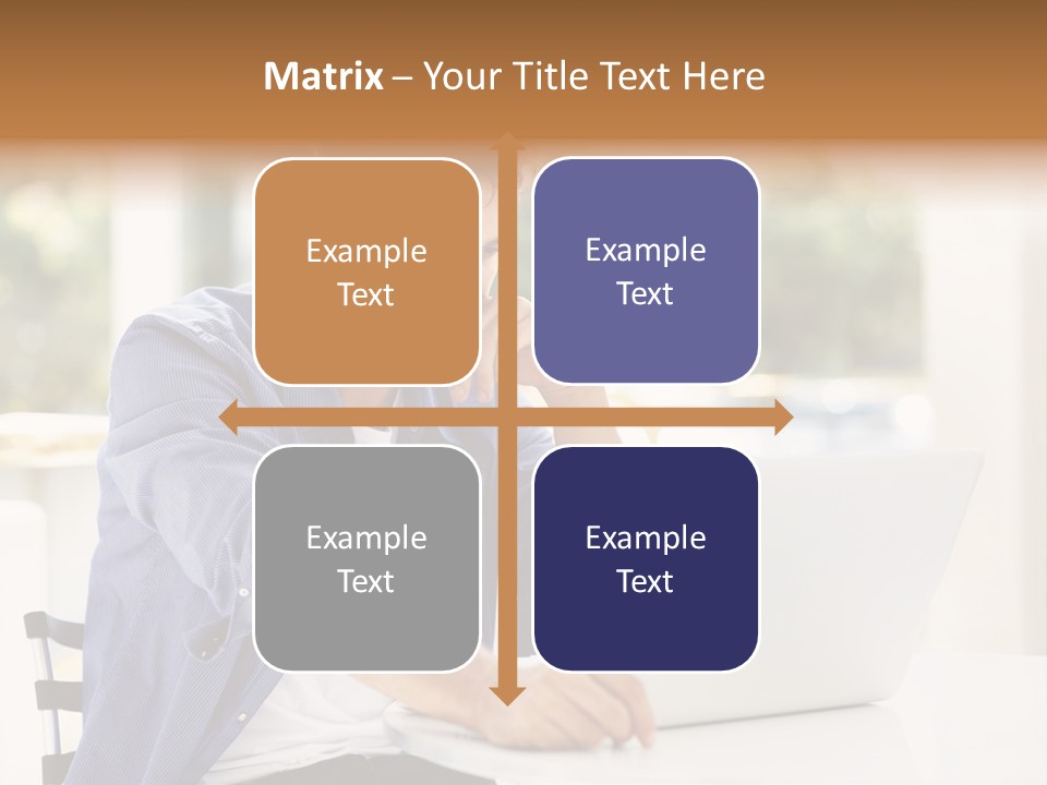A Man Sitting In Front Of A Laptop Computer PowerPoint Template