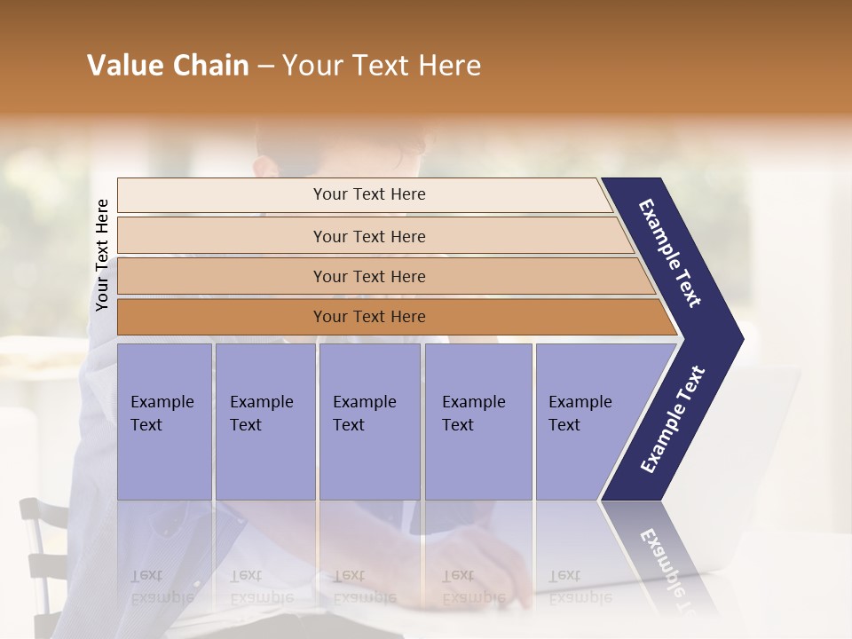 A Man Sitting In Front Of A Laptop Computer PowerPoint Template