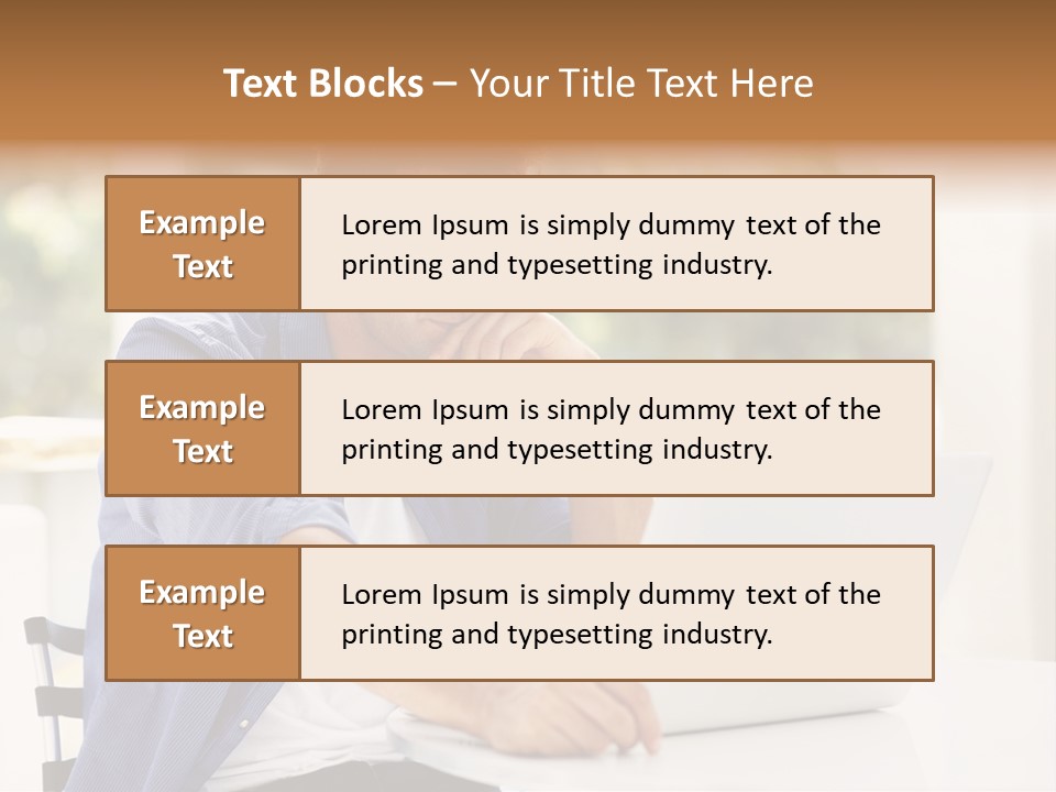 A Man Sitting In Front Of A Laptop Computer PowerPoint Template