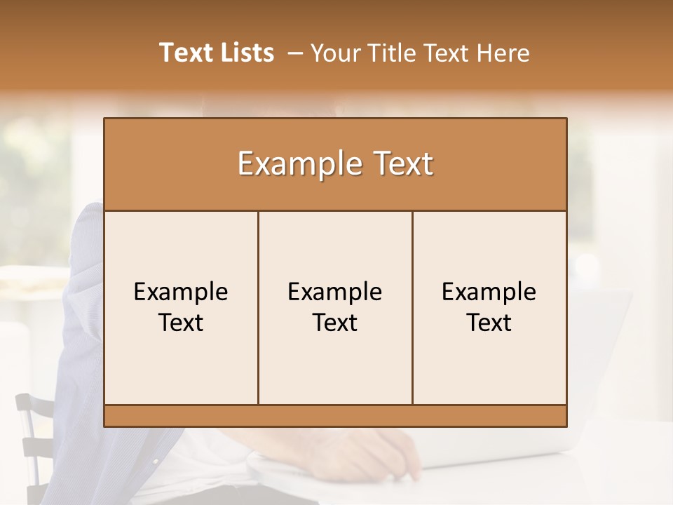 A Man Sitting In Front Of A Laptop Computer PowerPoint Template