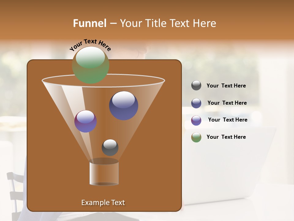 A Man Sitting In Front Of A Laptop Computer PowerPoint Template