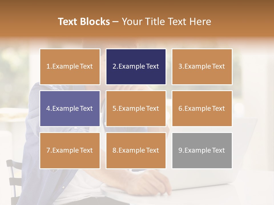 A Man Sitting In Front Of A Laptop Computer PowerPoint Template