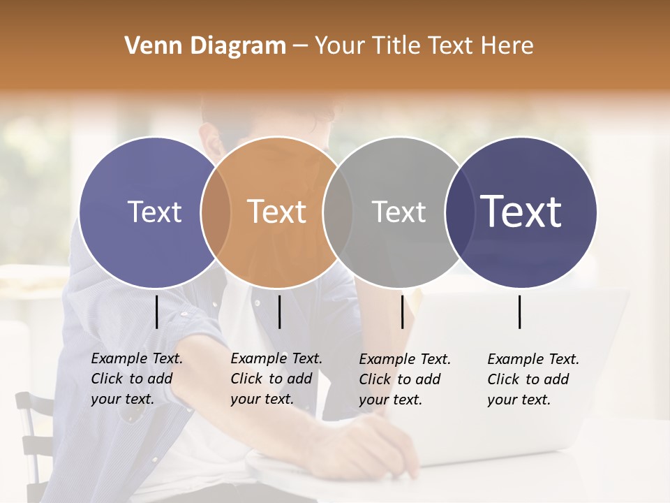 A Man Sitting In Front Of A Laptop Computer PowerPoint Template