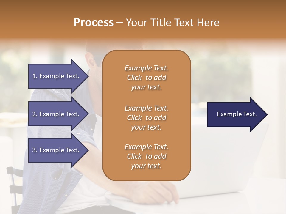 A Man Sitting In Front Of A Laptop Computer PowerPoint Template
