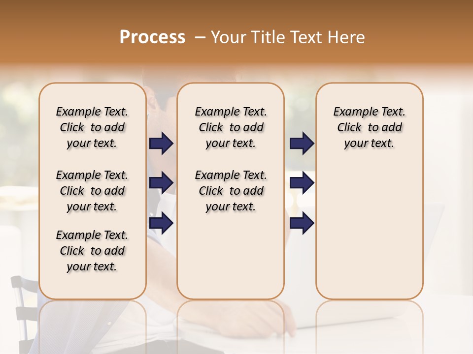 A Man Sitting In Front Of A Laptop Computer PowerPoint Template