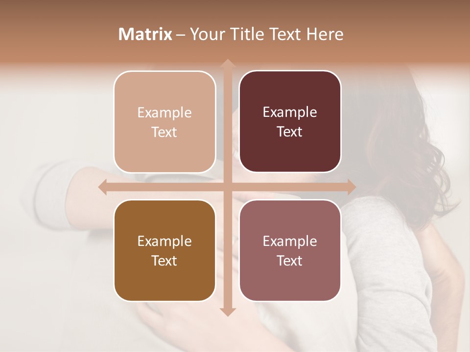 A Woman Hugging A Man With A Smile On His Face PowerPoint Template