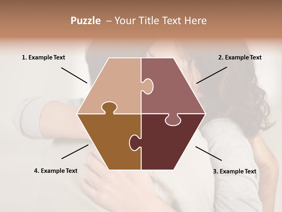 A Woman Hugging A Man With A Smile On His Face PowerPoint Template