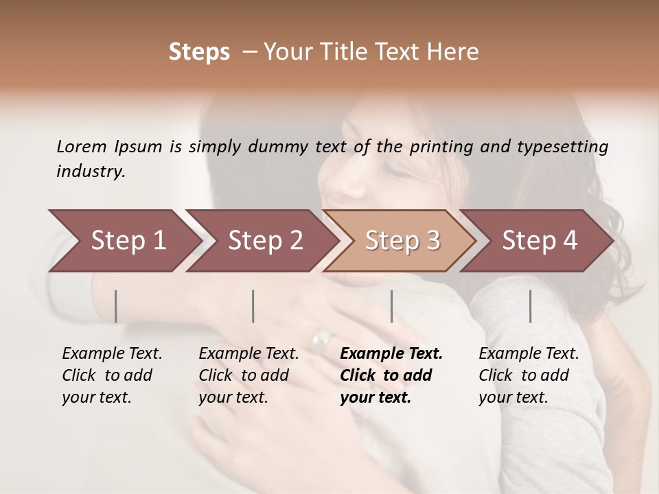 A Woman Hugging A Man With A Smile On His Face PowerPoint Template
