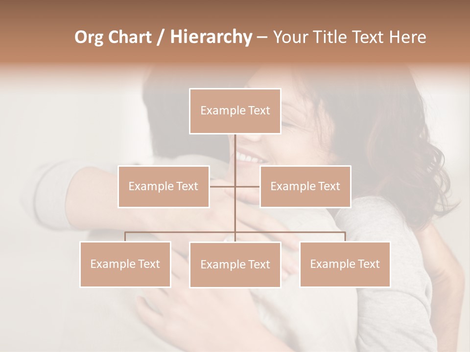A Woman Hugging A Man With A Smile On His Face PowerPoint Template