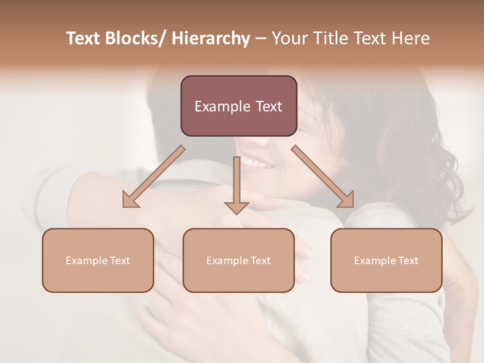 A Woman Hugging A Man With A Smile On His Face PowerPoint Template