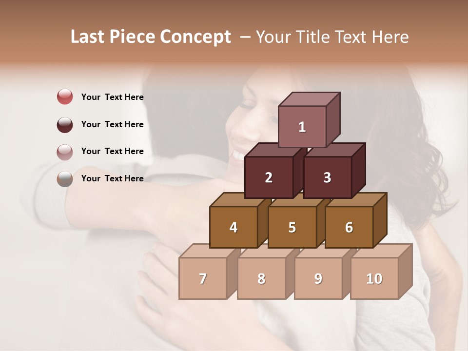 A Woman Hugging A Man With A Smile On His Face PowerPoint Template