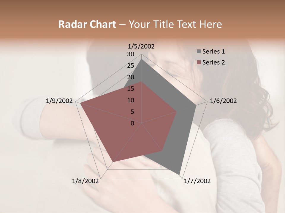 A Woman Hugging A Man With A Smile On His Face PowerPoint Template