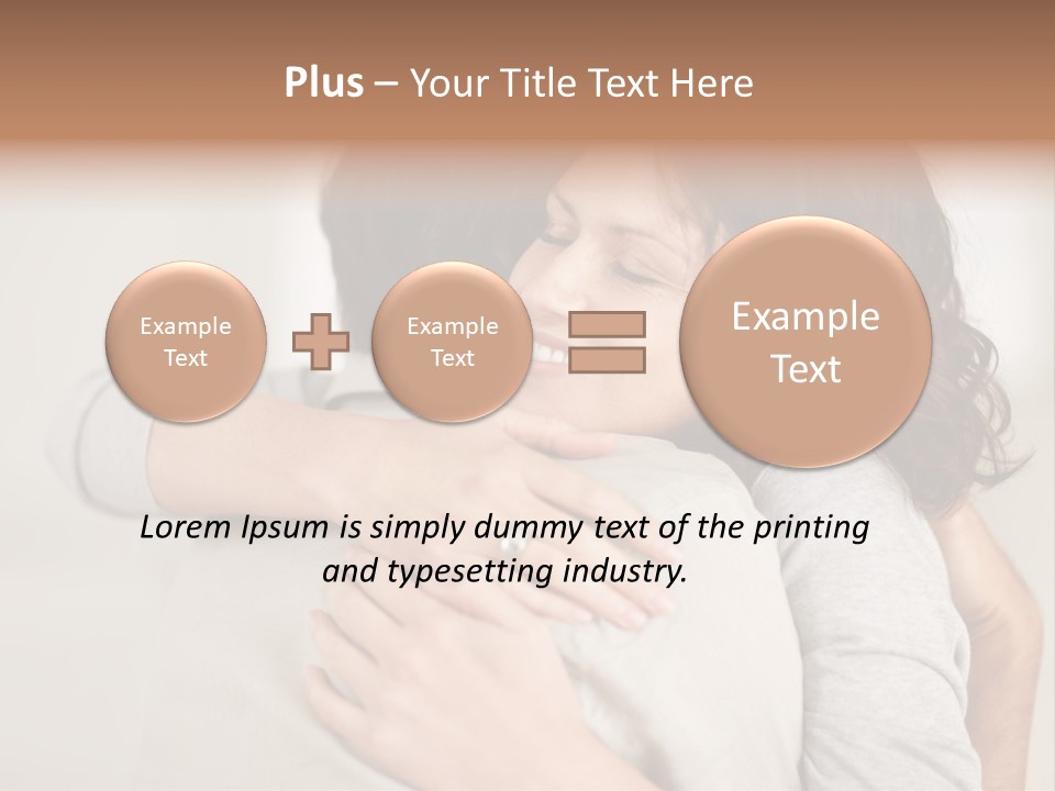 A Woman Hugging A Man With A Smile On His Face PowerPoint Template