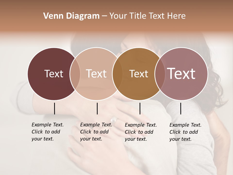 A Woman Hugging A Man With A Smile On His Face PowerPoint Template