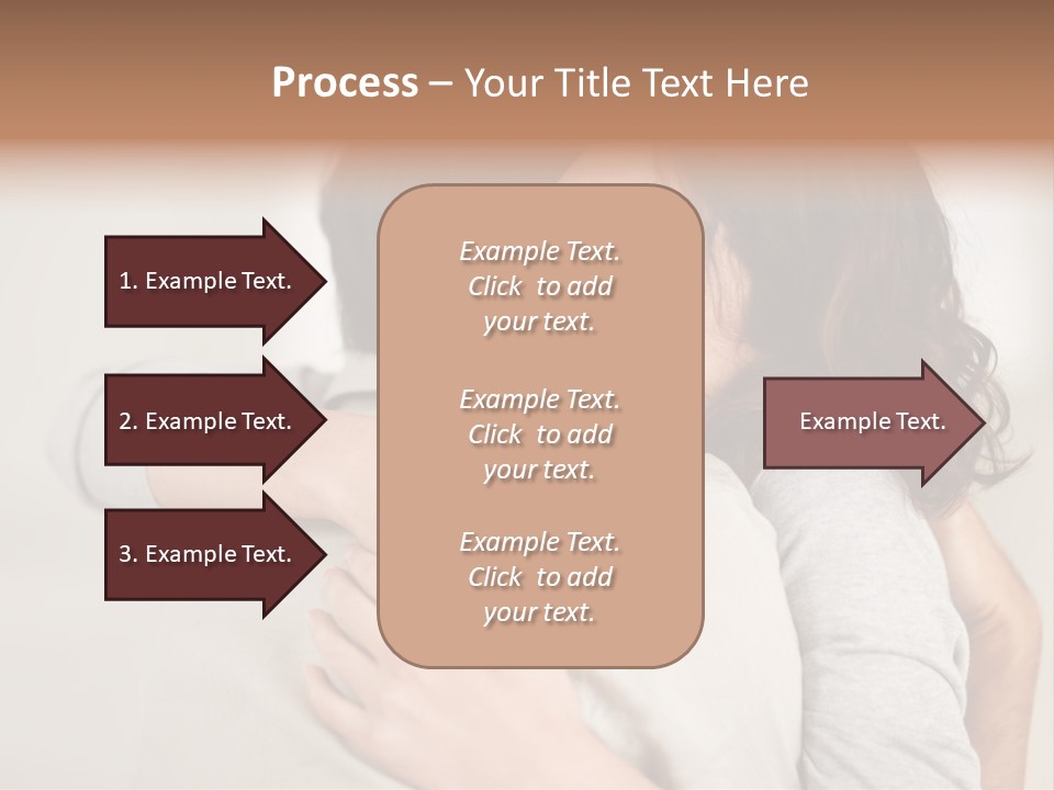 A Woman Hugging A Man With A Smile On His Face PowerPoint Template