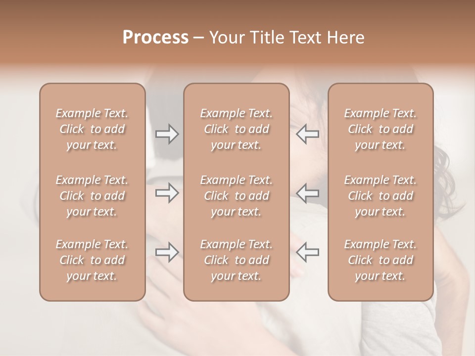 A Woman Hugging A Man With A Smile On His Face PowerPoint Template