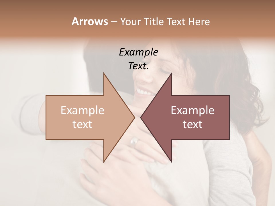 A Woman Hugging A Man With A Smile On His Face PowerPoint Template