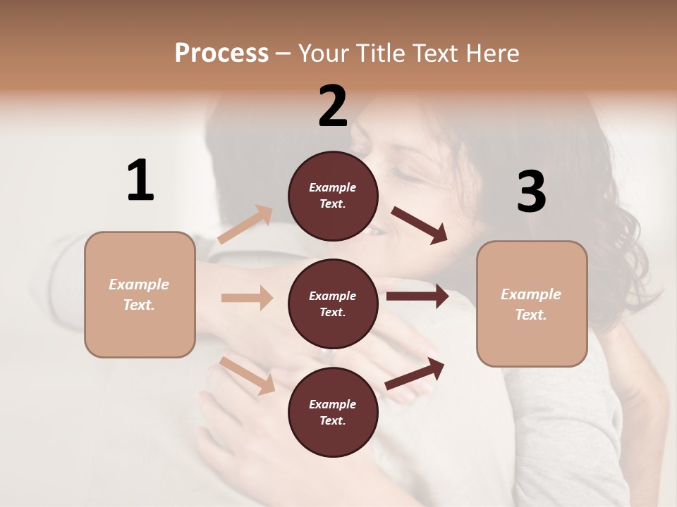 A Woman Hugging A Man With A Smile On His Face PowerPoint Template