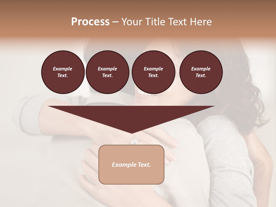 A Woman Hugging A Man With A Smile On His Face PowerPoint Template