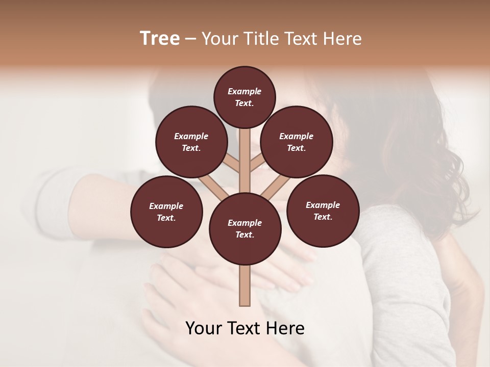 A Woman Hugging A Man With A Smile On His Face PowerPoint Template