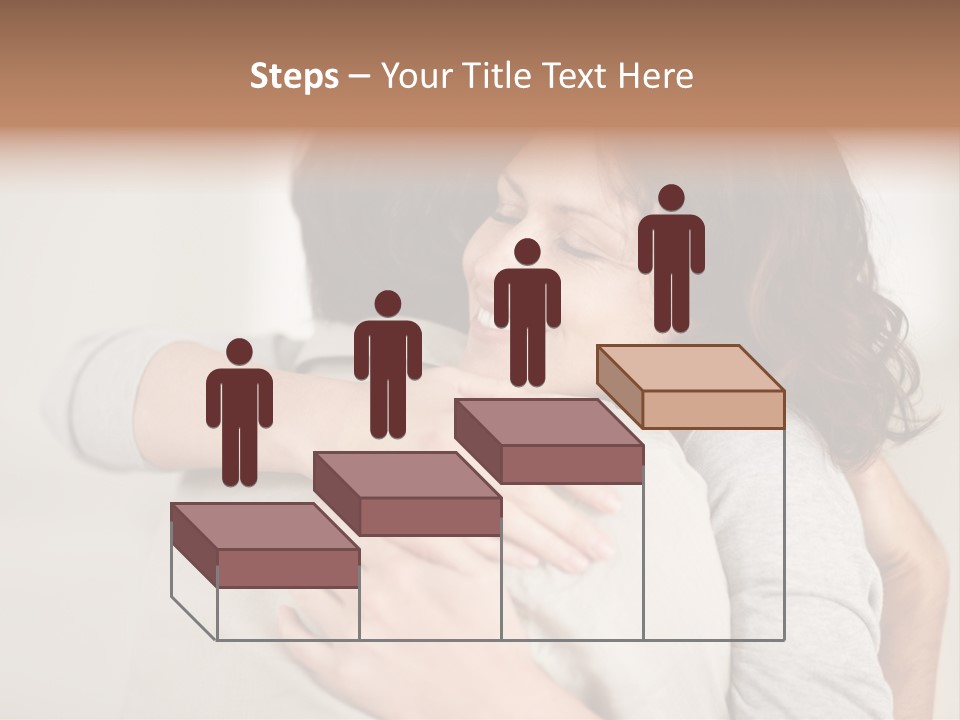 A Woman Hugging A Man With A Smile On His Face PowerPoint Template