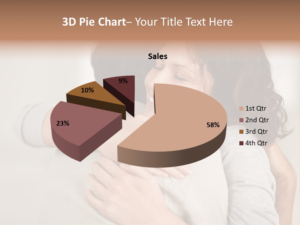 A Woman Hugging A Man With A Smile On His Face PowerPoint Template