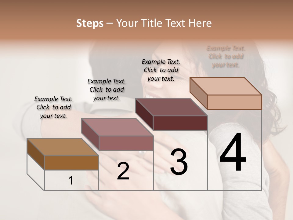 A Woman Hugging A Man With A Smile On His Face PowerPoint Template