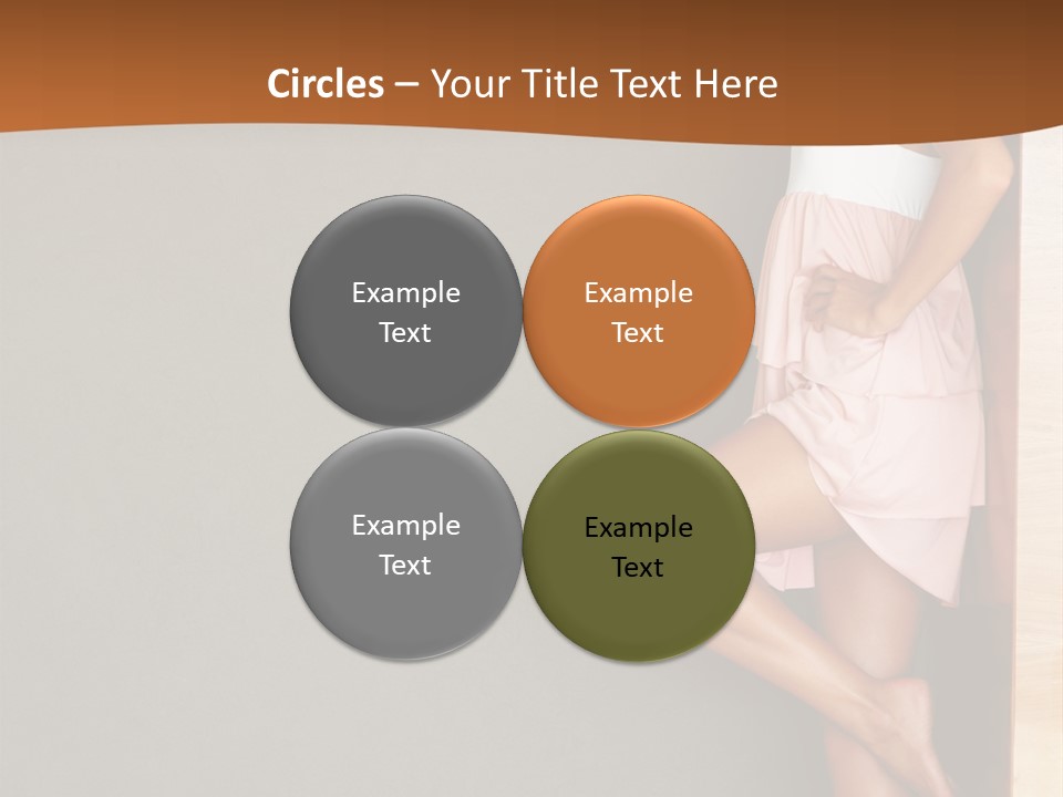 A Woman In A Pink Dress Leaning Against A Wall PowerPoint Template