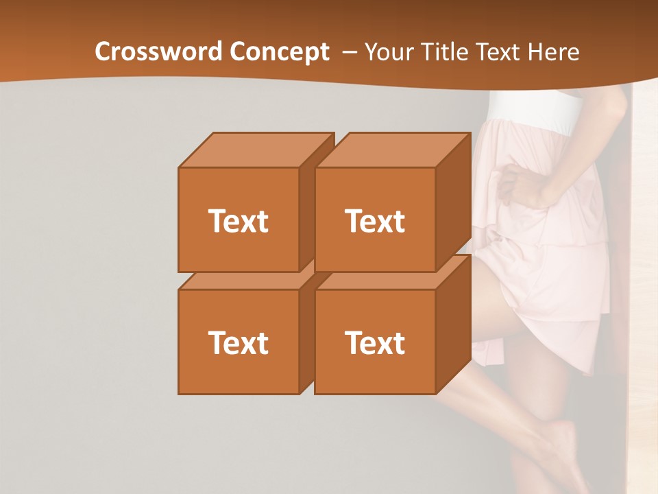 A Woman In A Pink Dress Leaning Against A Wall PowerPoint Template