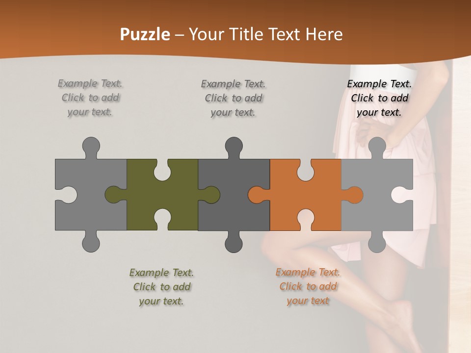 A Woman In A Pink Dress Leaning Against A Wall PowerPoint Template