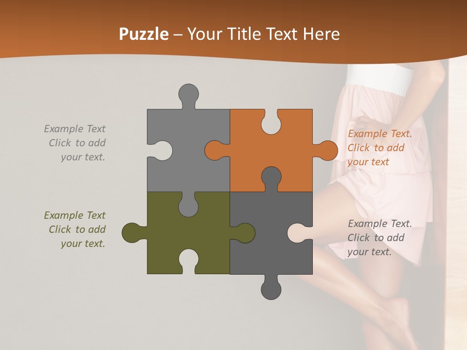 A Woman In A Pink Dress Leaning Against A Wall PowerPoint Template