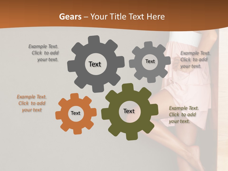 A Woman In A Pink Dress Leaning Against A Wall PowerPoint Template