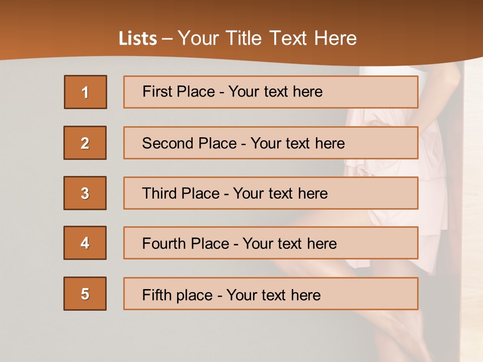 A Woman In A Pink Dress Leaning Against A Wall PowerPoint Template