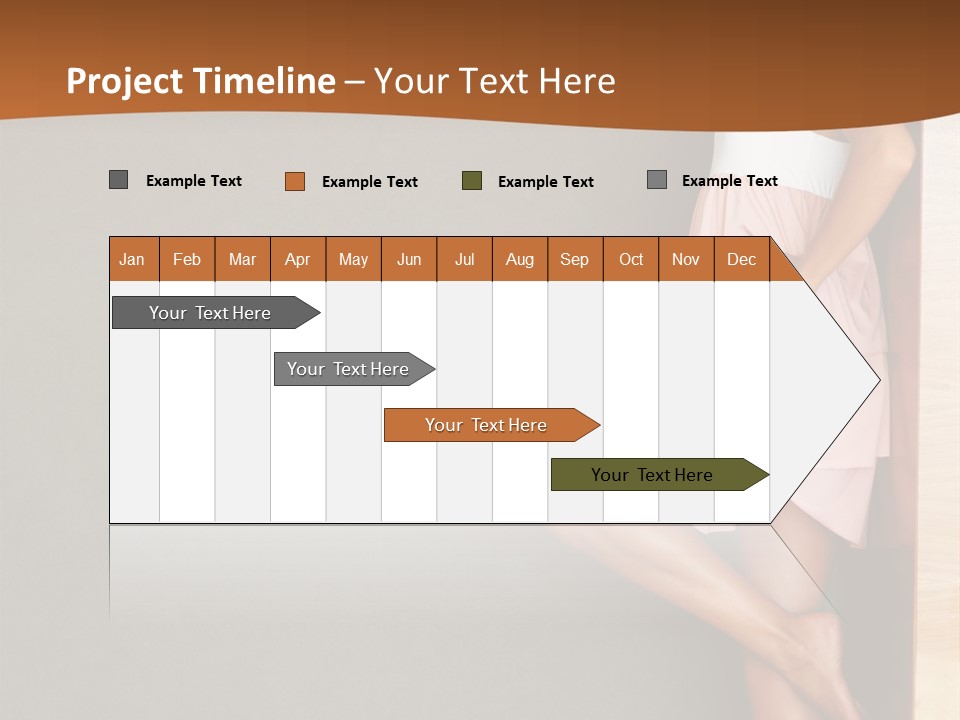 A Woman In A Pink Dress Leaning Against A Wall PowerPoint Template