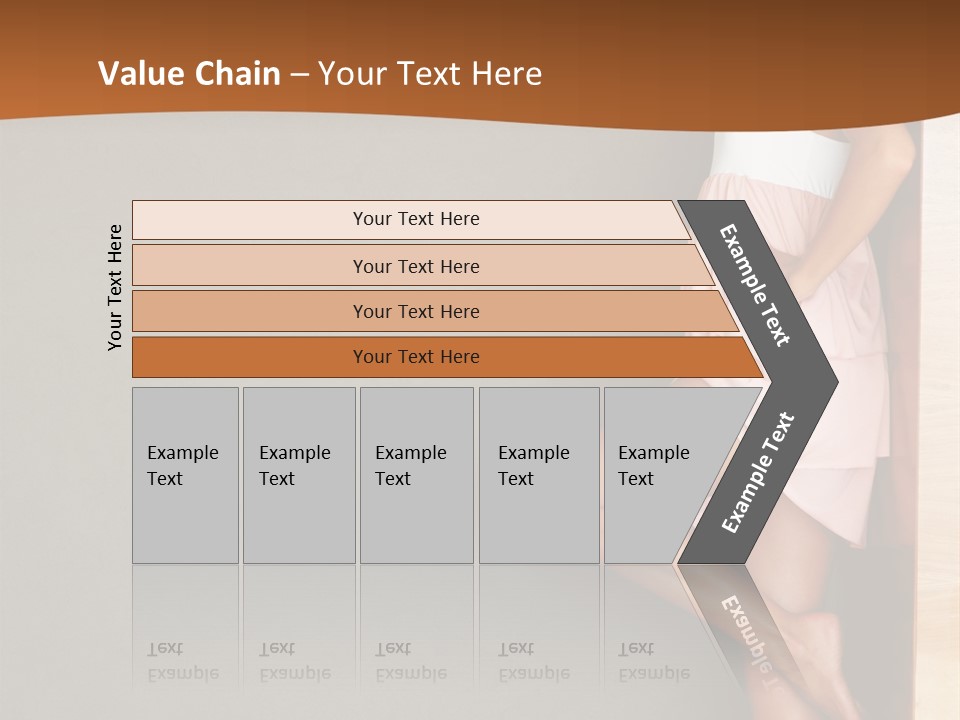 A Woman In A Pink Dress Leaning Against A Wall PowerPoint Template