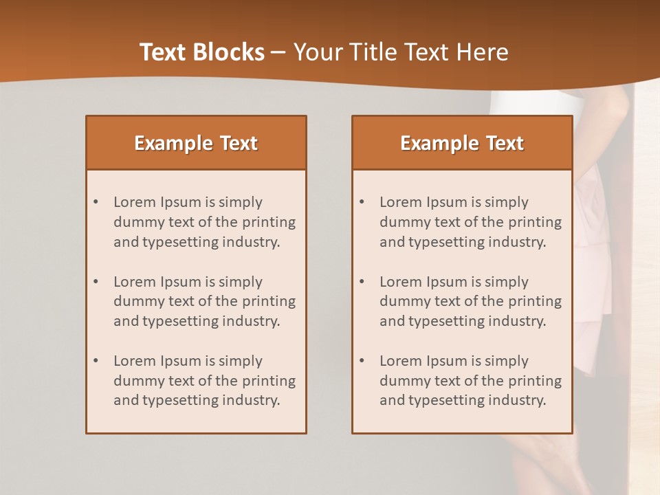 A Woman In A Pink Dress Leaning Against A Wall PowerPoint Template