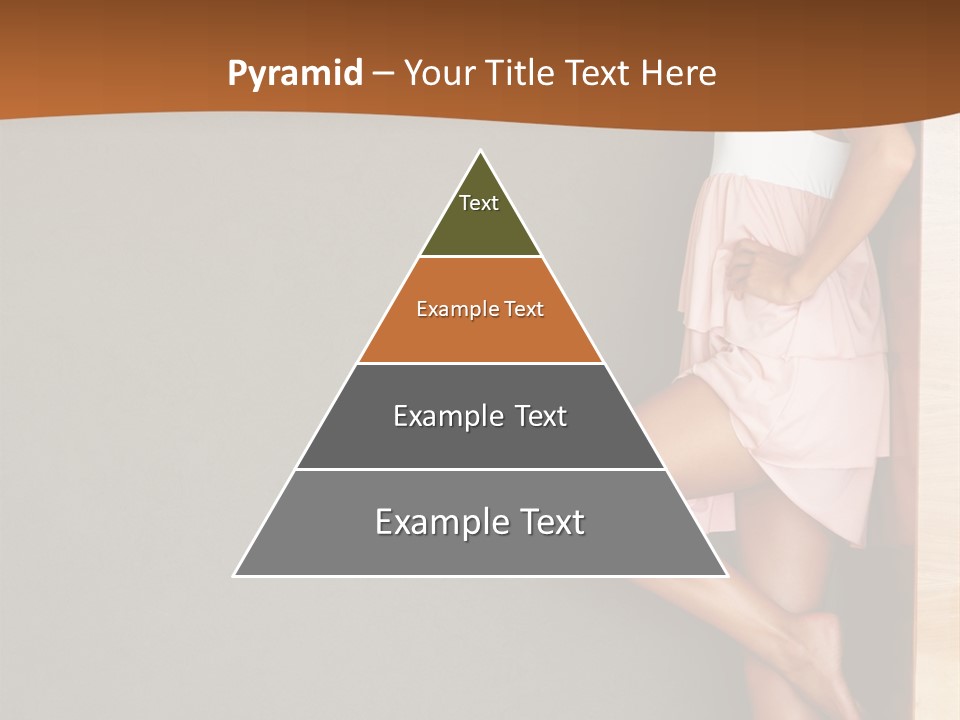 A Woman In A Pink Dress Leaning Against A Wall PowerPoint Template